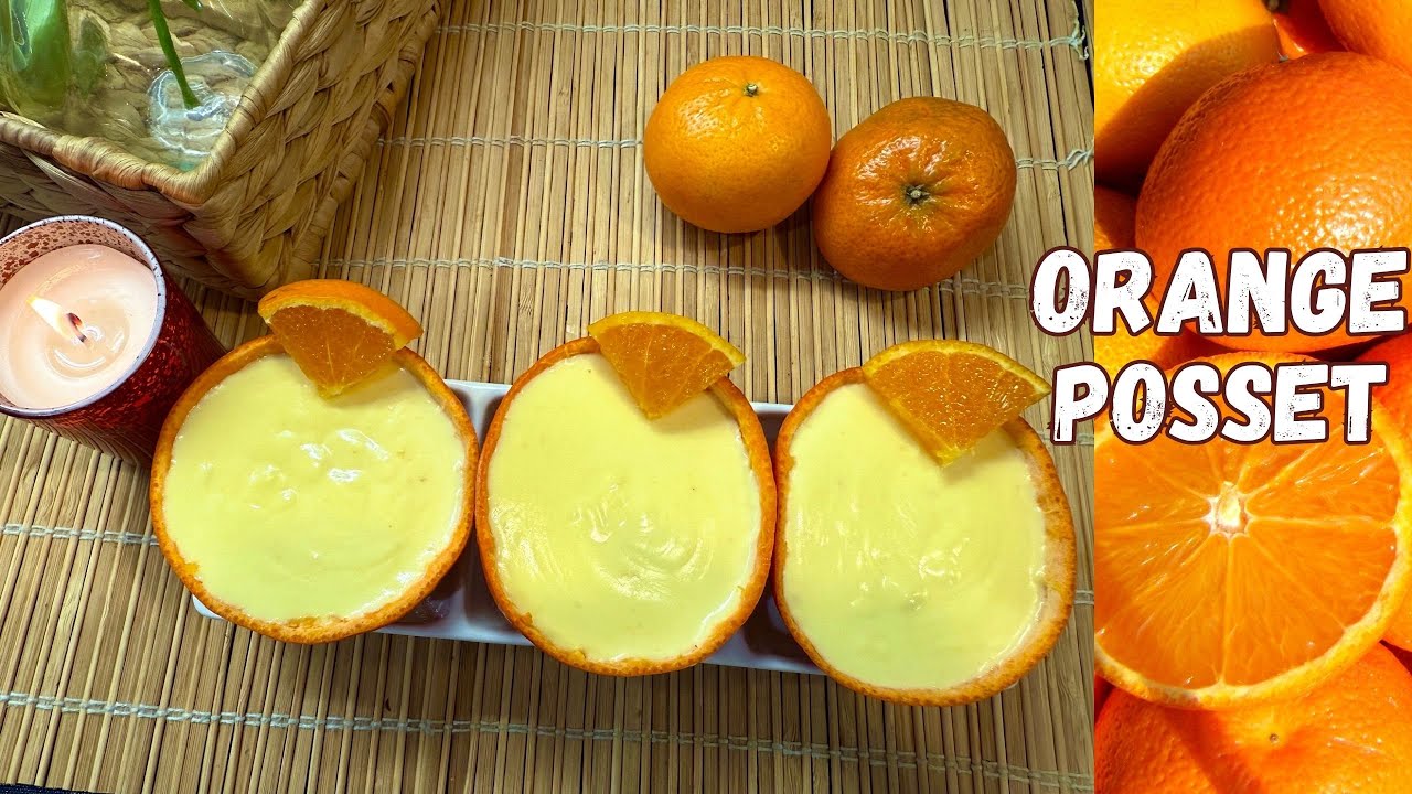 Orange Posset Recipe | Easy and Quick Dessert | Only Three Ingredients Recipe | Global Rannaghar