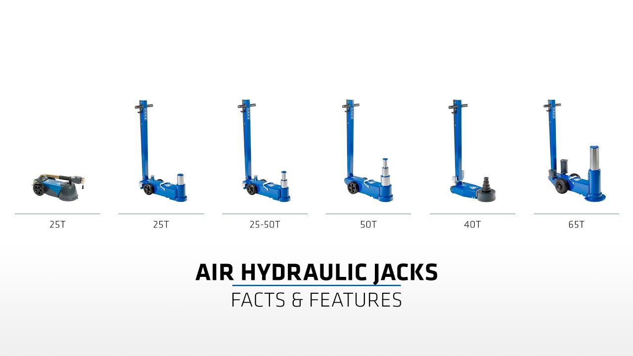 Air hydraulic jacks, product range tour - facts & features by AC Hydraulic