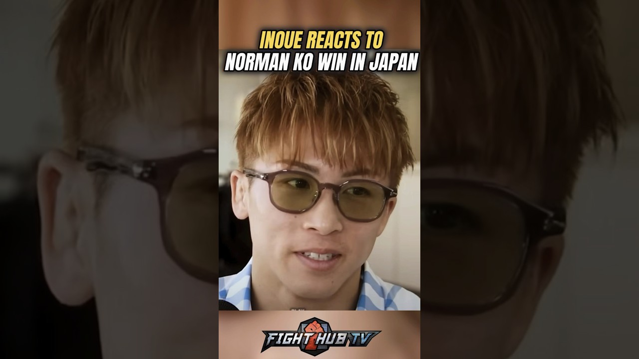 Naoya Inoue REACTS to Brian Norman KO win vs Sasaki in Japan!