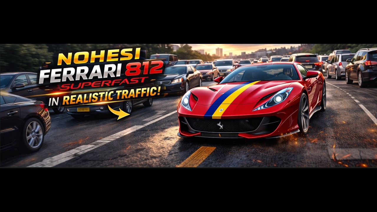 Ferrari 812 Superfast No Hesi Realistic Traffic Run on Logitech G29