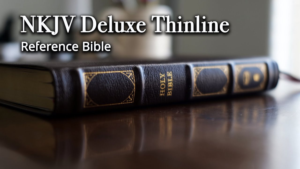 NKJV Deluxe Thinline Reference Bible | Brown Genuine Leather