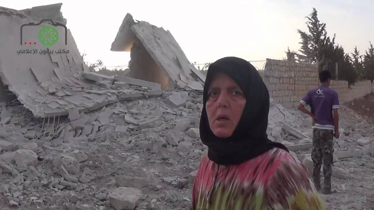 ريف حلب بيانون اثار الدمار جراء استهداف منازل المدنين 21 7 2014