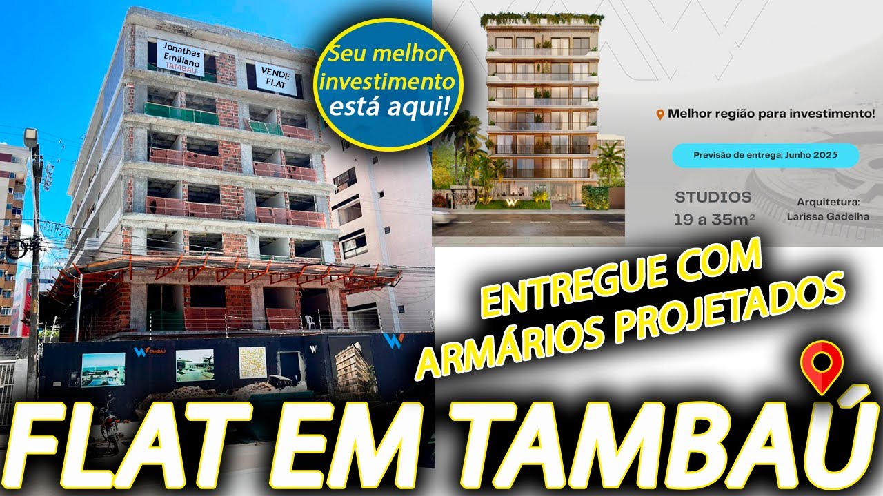 ❌INDISPONÍVEL❌TAMBAÚ - #joãopessoa #paraiba . Flat na praia de Tambaú já com armários projetados.