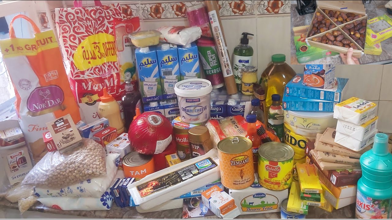 بالذكاء نتغلب على الغلاء 👌تقدية رمضان 2024 كاملة مكمولة الأساسيات والضروريات مع ذكر الاثمنة😉