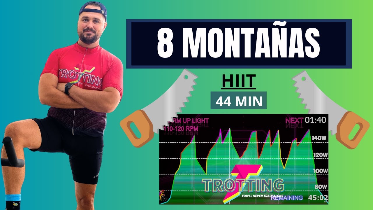 Clase de SPINNING COMPLETA |44 minutos | Quema Grasa |8 Montañas y un DESTINO | En Español |Trotting