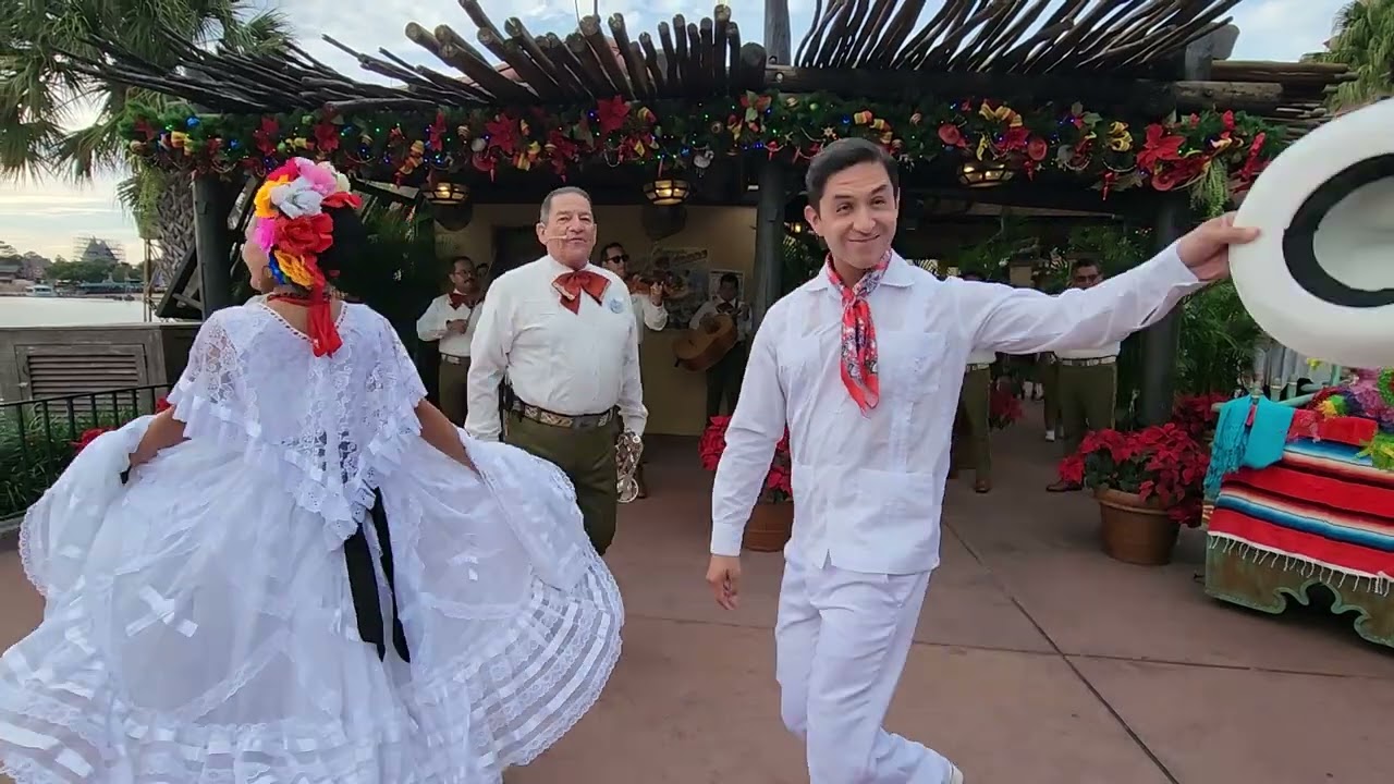 Beautiful Holiday Folklorico Dancers Showcase Mexico at Epcot