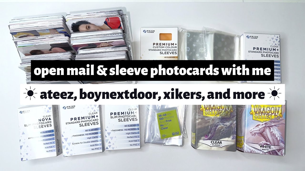 ☼ open mail & sleeve photocards with me ☀︎ ateez, boynextdoor, xikers, & more ☼