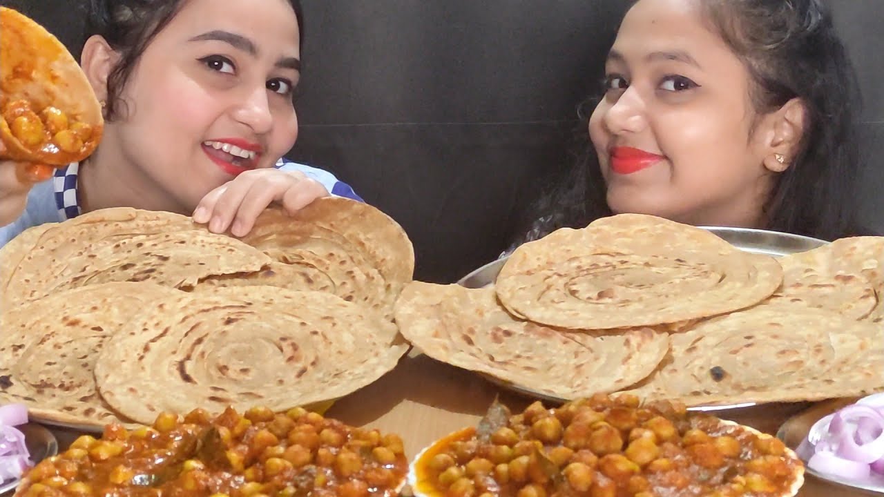Lachha paratha, Chola😋🤤 eating challenge II food competition II mukbang+asmr🤤🤤