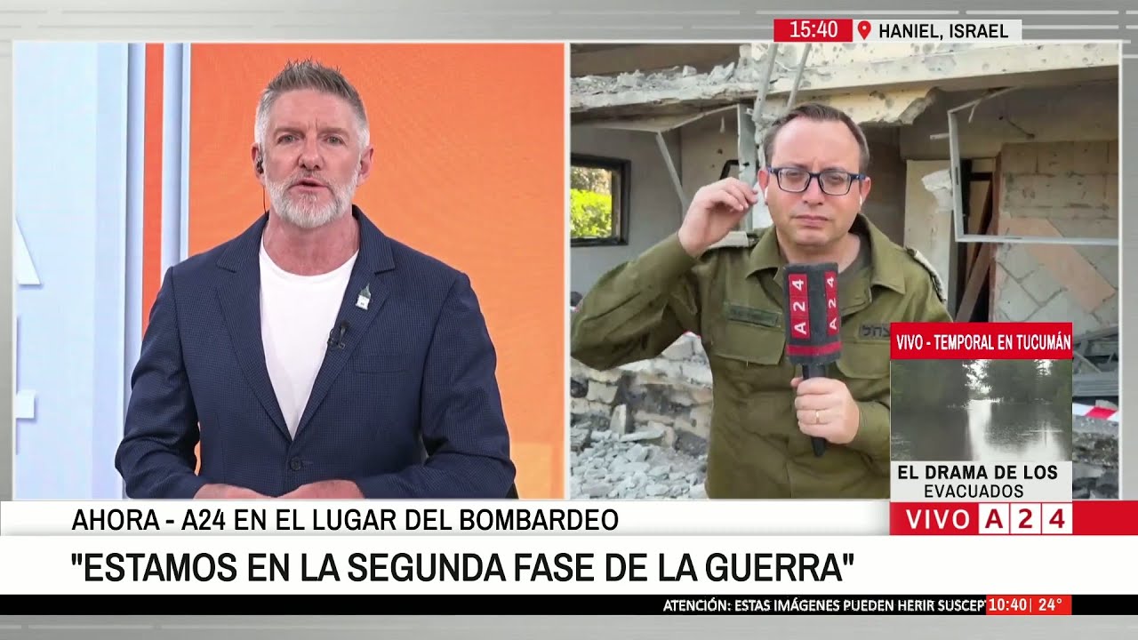 🔴 A24 EN EL LUGAR DEL BOMBARDEO EN ISRAEL: 