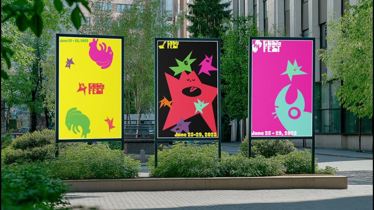 Glasto Fest: Motion Poster Mockup