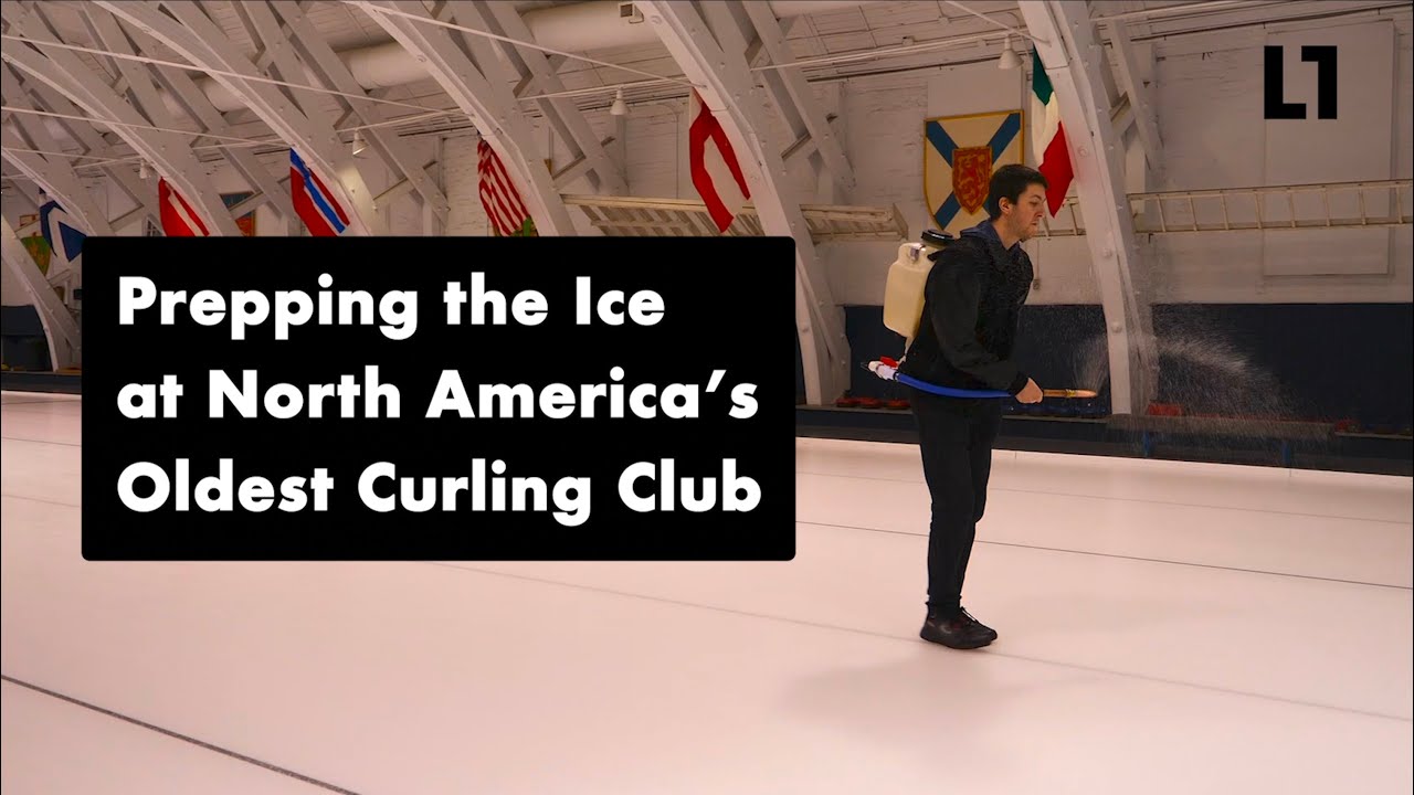 Preparing the Ice at the Oldest Curling Club in North America