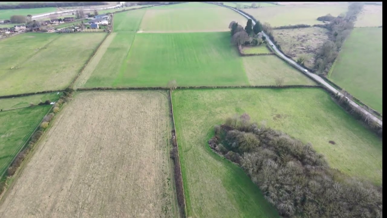 Yarwell playing field+Yarwell church and the Woods on the way to Wansford. #wansford #drone