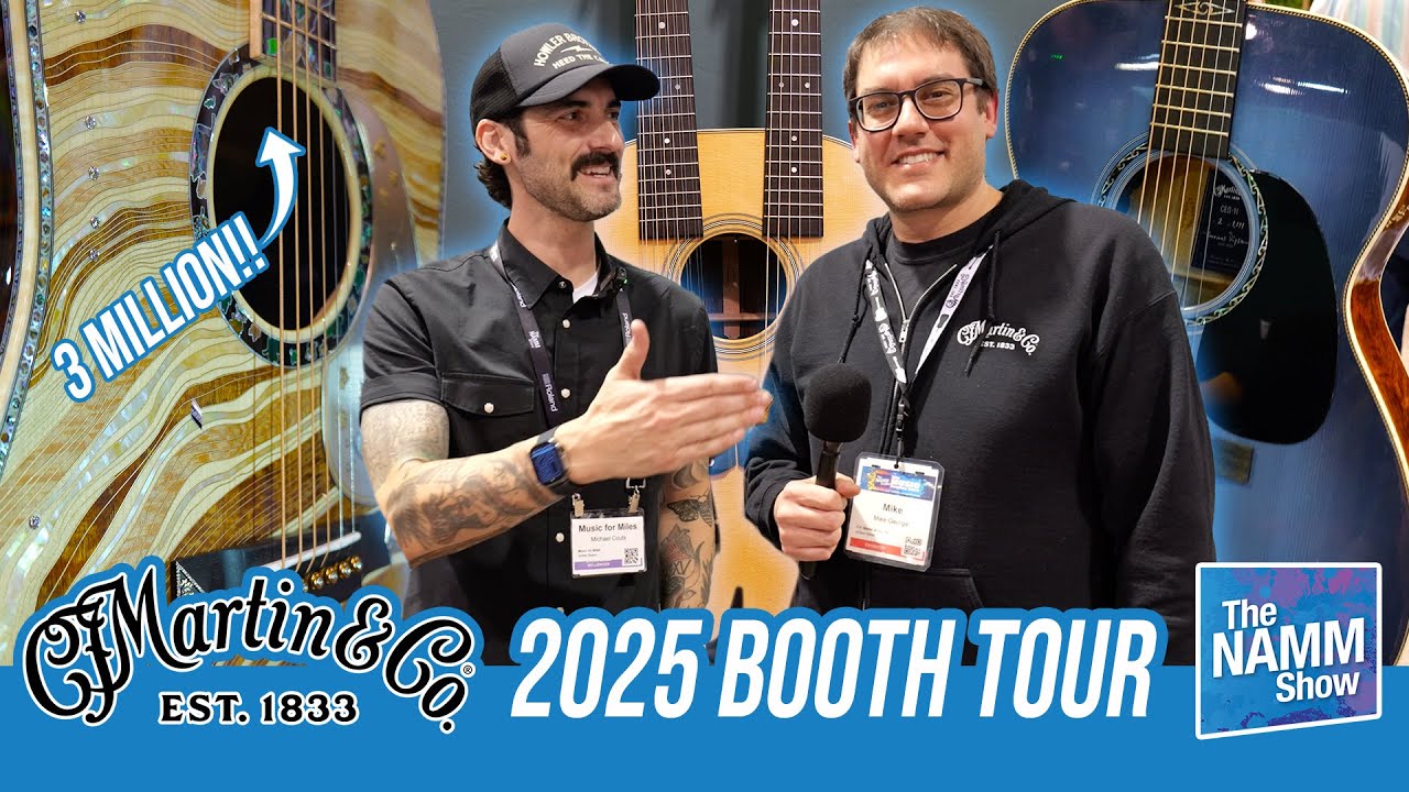 Невероятные новые модели гитар Martin на выставке NAMM Show 2025.