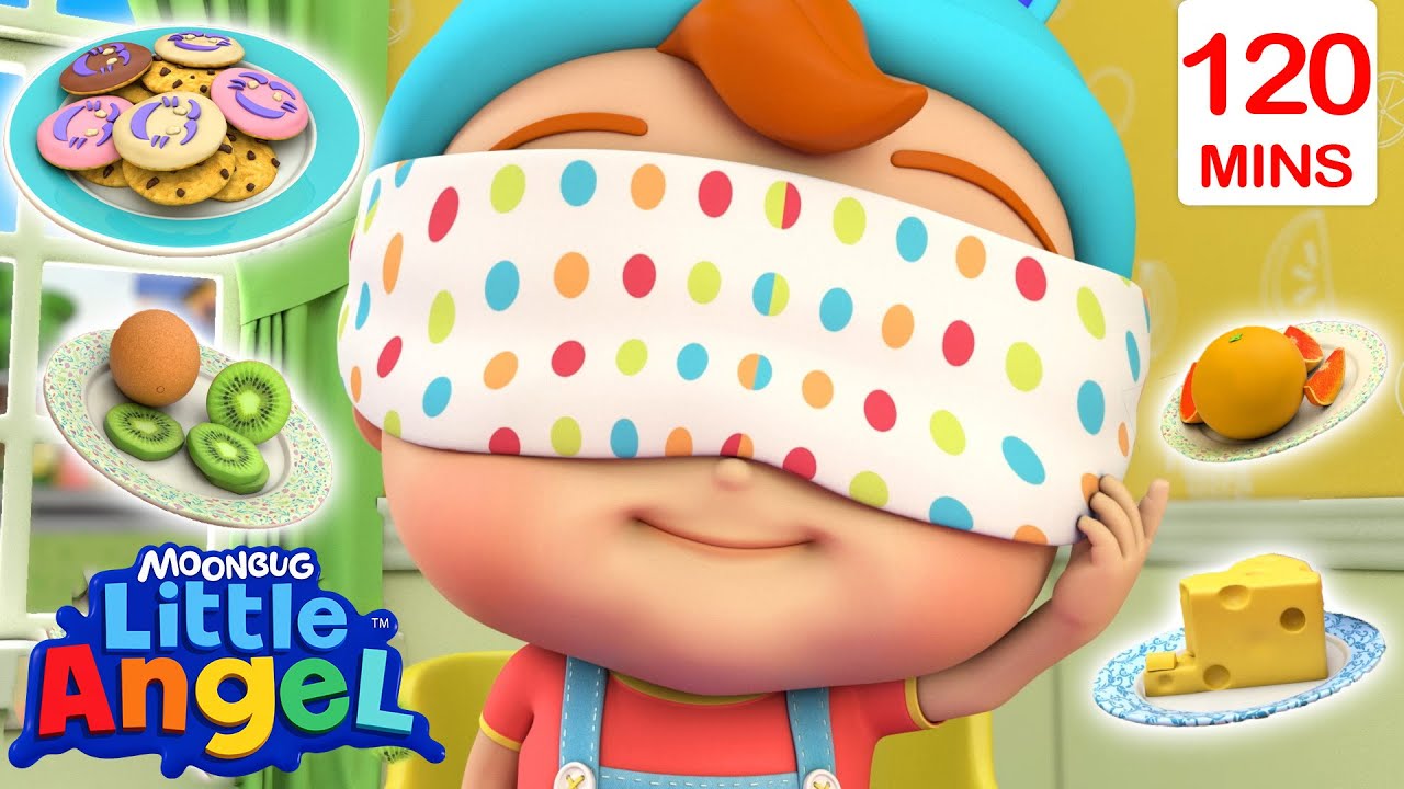 Baby's First Time Eating Food 😋 Bingo and Baby John | Little Angel Kids Songs | 2 HOUR Compilation