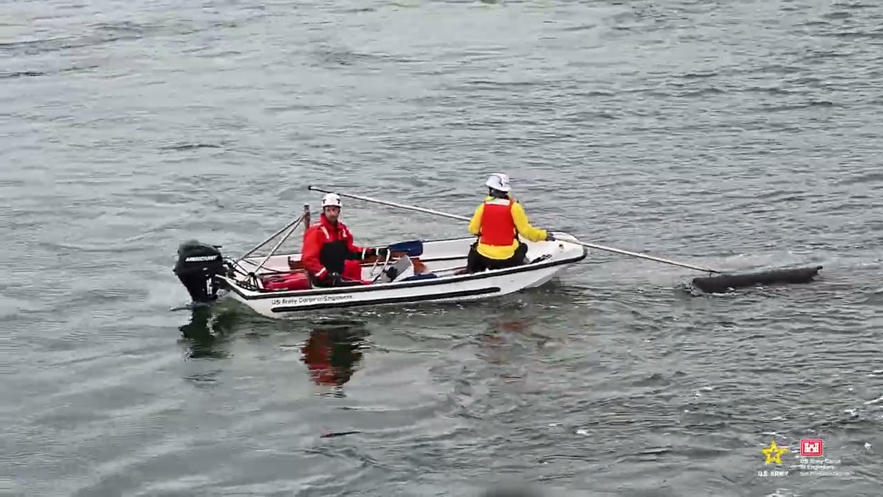 USACE Drift Collector Vessel Raccoon and Crew hard at work