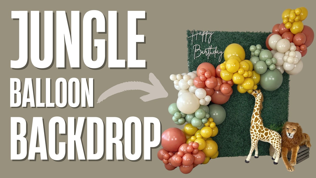 Balloon Backdrop Idea For Jungle Themed Events!