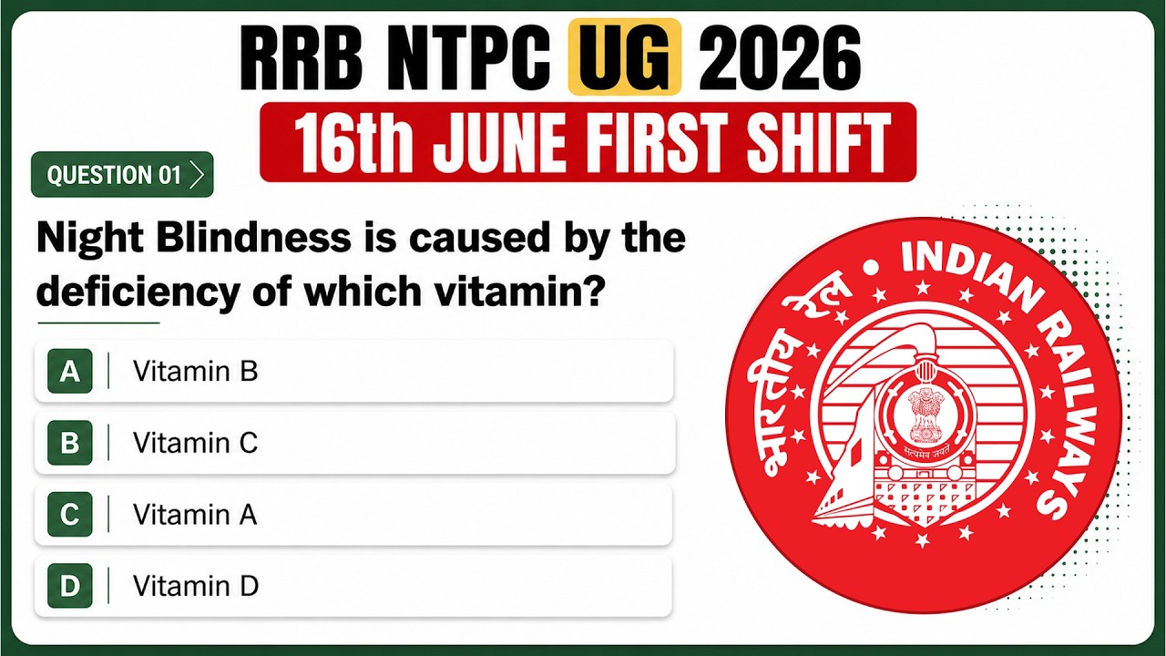 RRB NTPC UG 2026 | 16 June 1st Shift Questions & Answers | Memory Based Paper Analysis