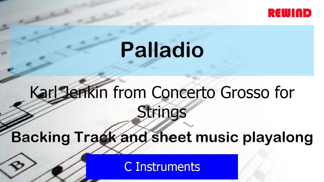 Palladio Karl Jenkins Flute Violin Backing Track and Sheet Music