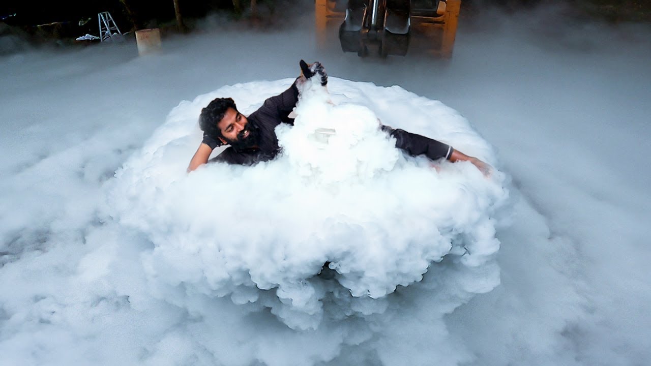 200KG Dry Ice Drop Experiment | മഞ്ഞു മല വീട്ടിൽ ഉണ്ടാക്കിയപ്പോൾ | M4 TECH |