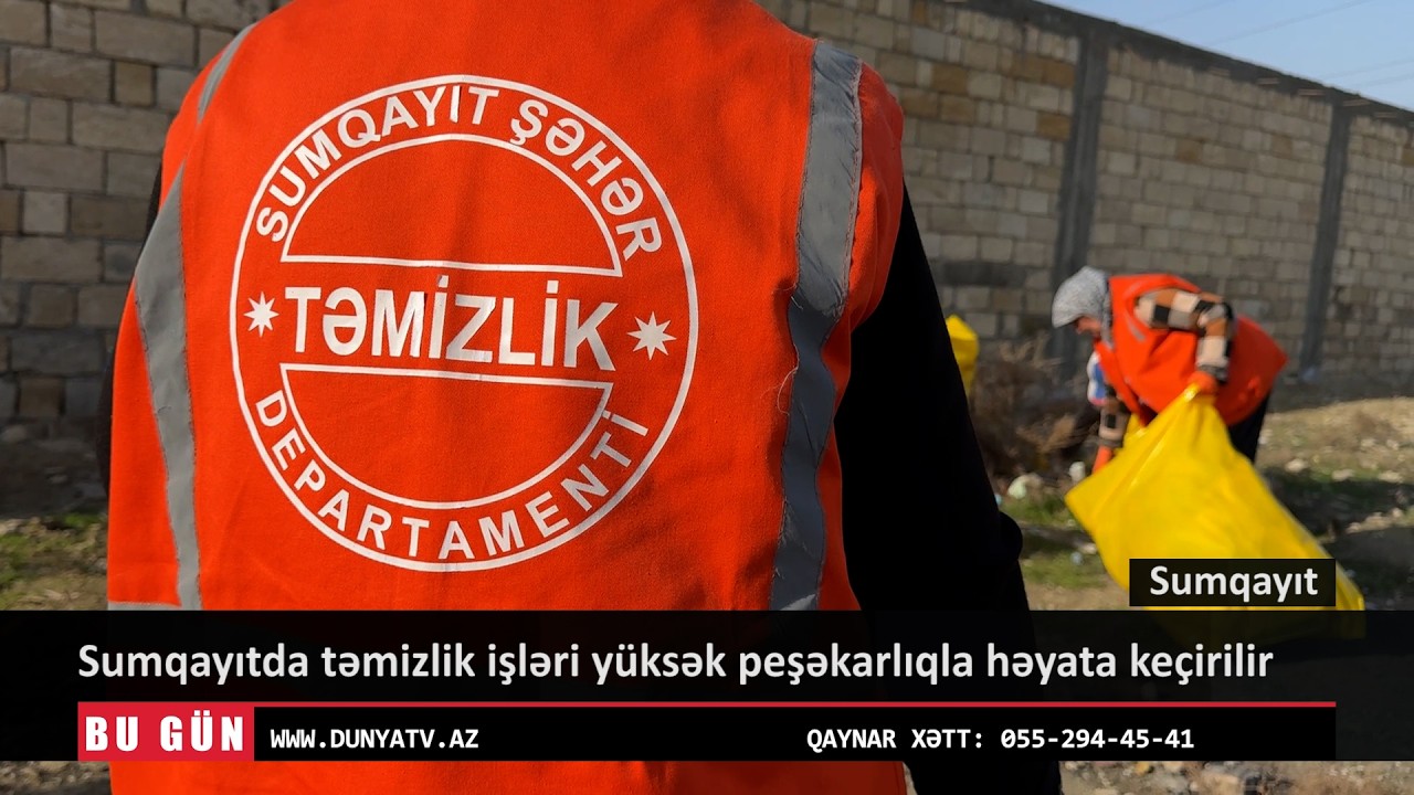 Sumqayıtda təmizlik işləri yüksək peşəkarlıqla həyata keçirilir
