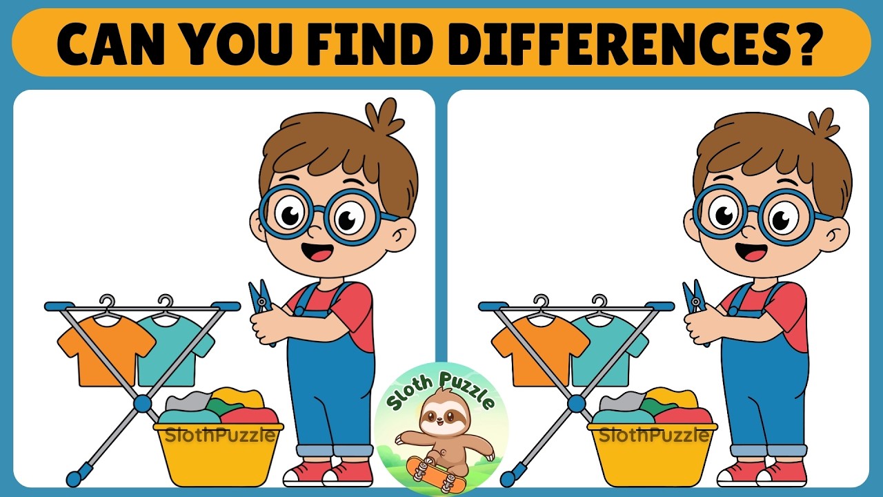 🦥 🧩 Spot 3 Differences | Test Your Sharp Eyes l EP 7 🧩