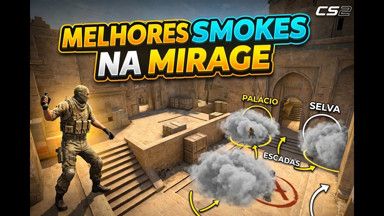 Melhores smokes para fazer de TR na Mirage! #cs2 #smokes #mirage