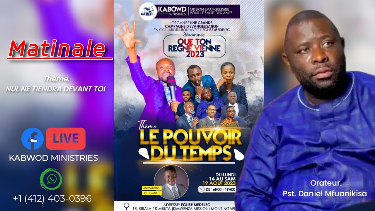 GRANDE CAMPAGNE D'ÉVANGÉLISATION KABWOD MINISTRIES À KINSHASA (SESSION MATIN)