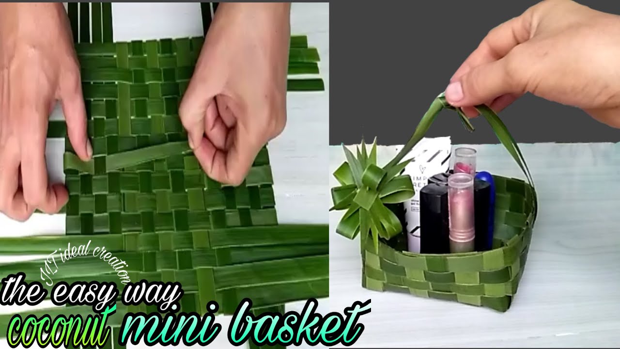 Mini basket using coconut leaf part 2 | NCS fearless | How to Make Basket with coconut leaves