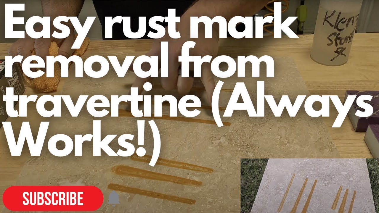 How to remove rust from travertine tile