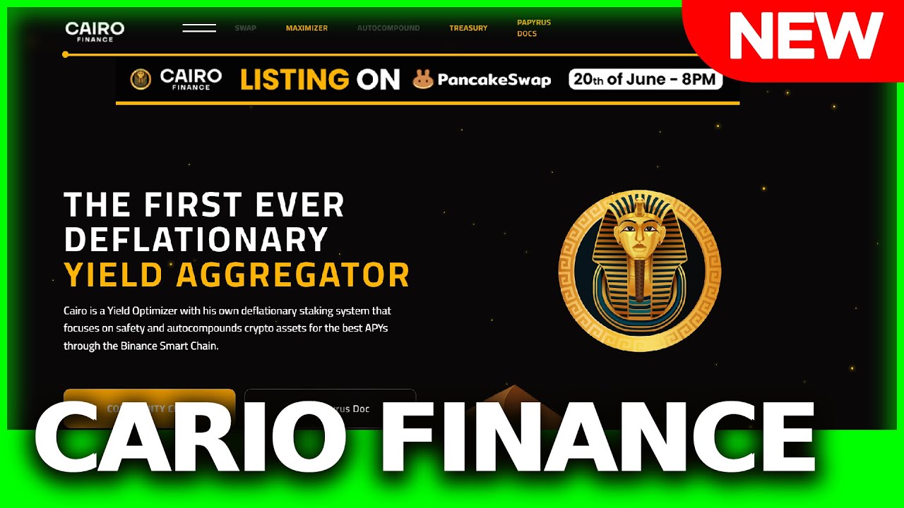 Cairo Finance - THE FIRST EVER DEFLATIONARY YIELD AGGREGATOR