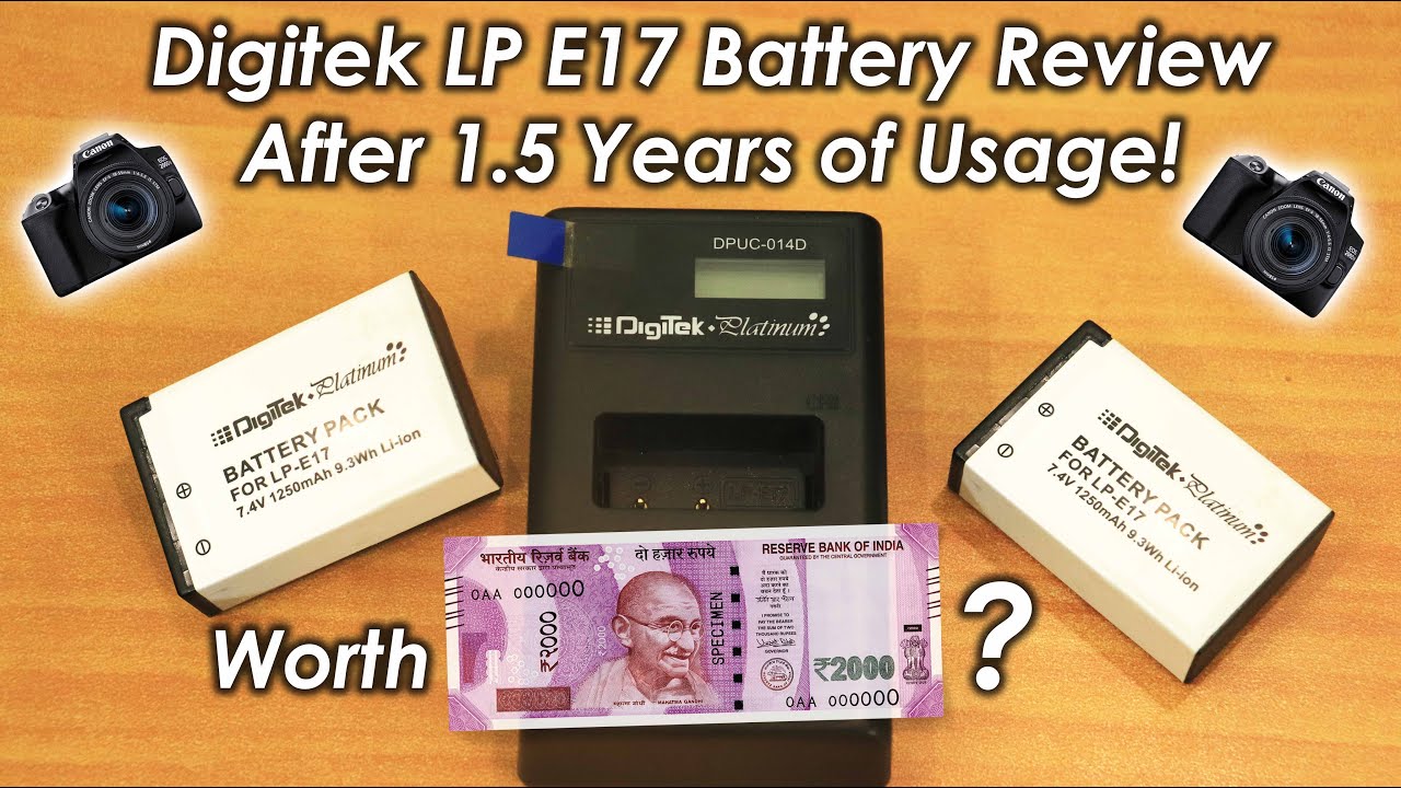 Canon 200D Battery Replacement || Digitek LP E17 Battery Review!😍