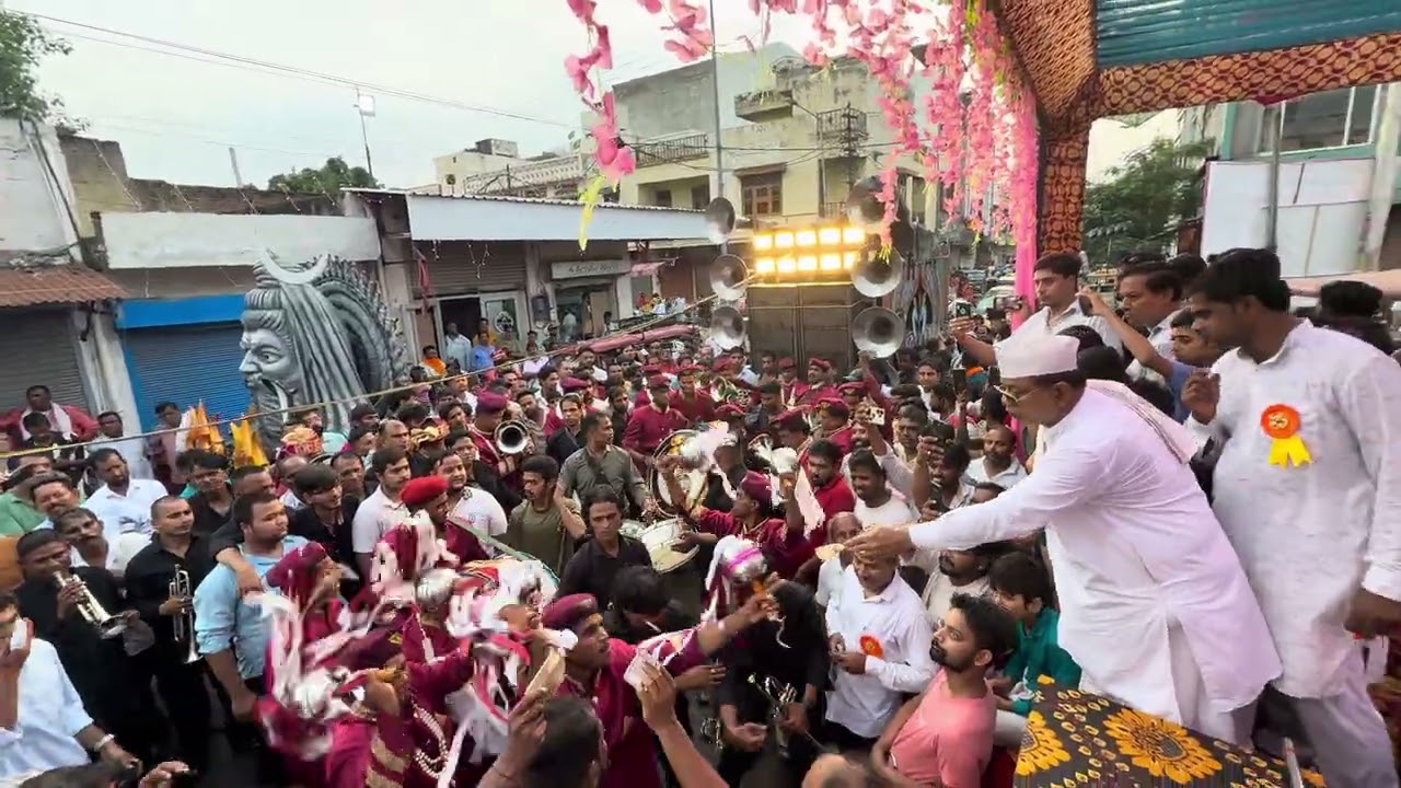 Krishna band ambala cantt = 2025 💯 शिव बारात🙏❤️शोभायात्रा = 🥁 wasim bhai ) super ⭐ bajan performance