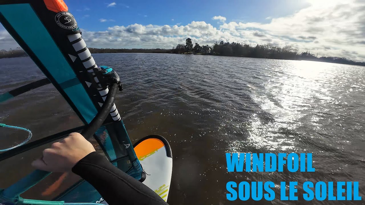 3ème session windfoil avec un vent capricieux !