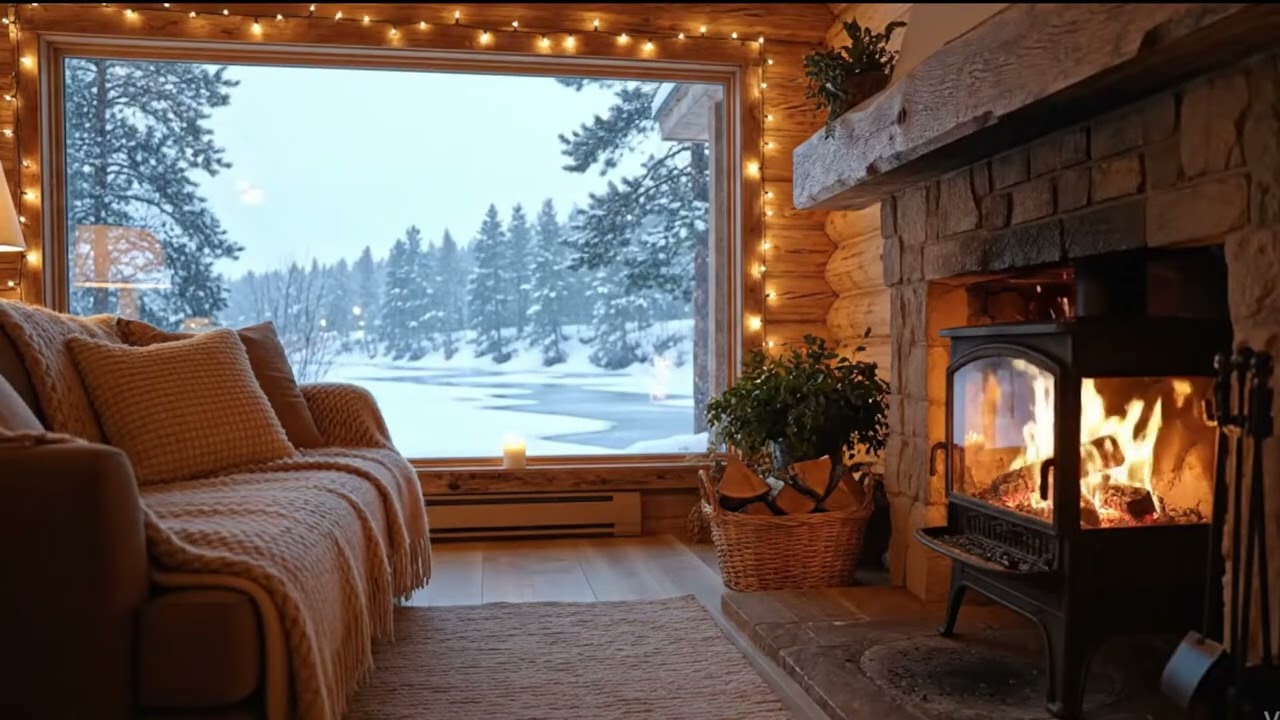 “Cozy Winter Fireplace ASMR for Deep Sleep | Crackling Fire Sounds to Relax, Study & Relieve Stress”