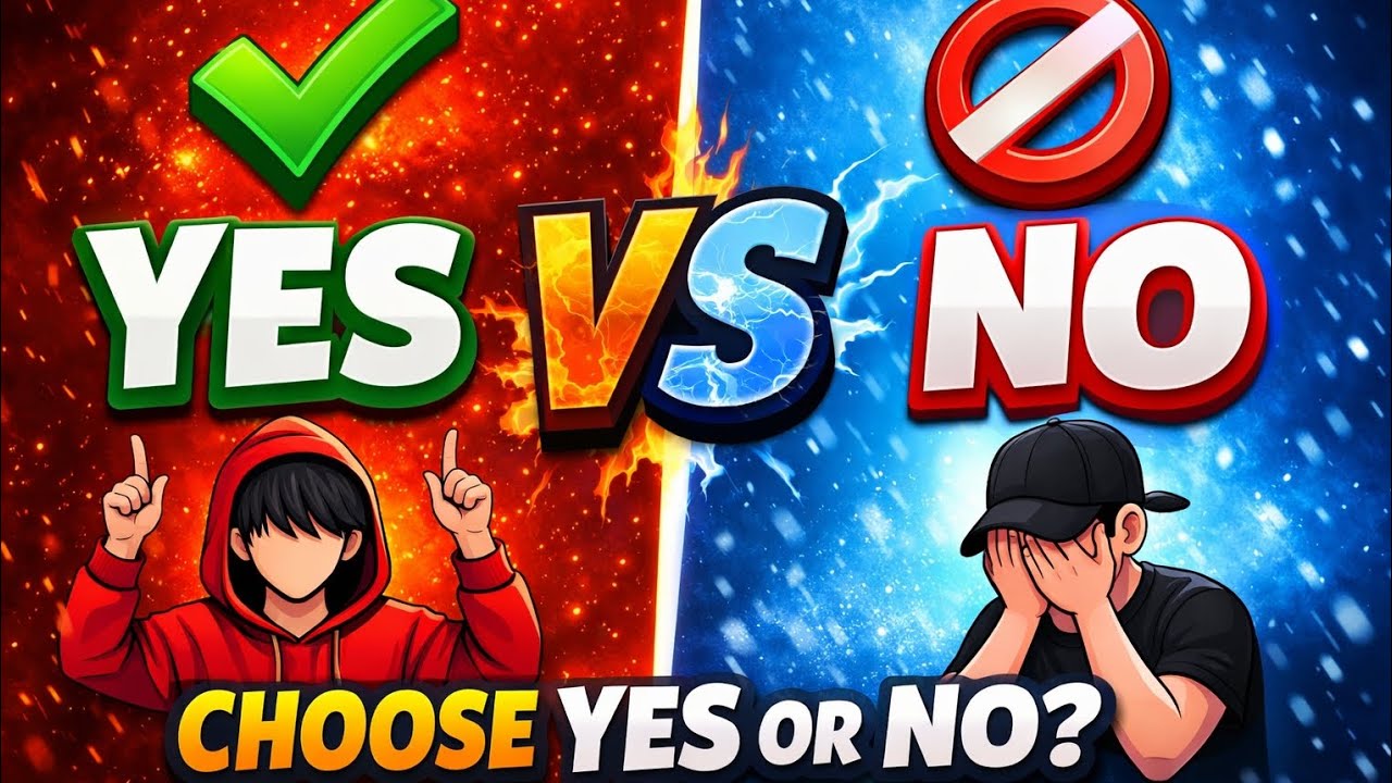 ARE YOU READY? 😏YEH HAI 3 MINUTE KA YES OR NO LIFE CHALLENGE 🔴🔵