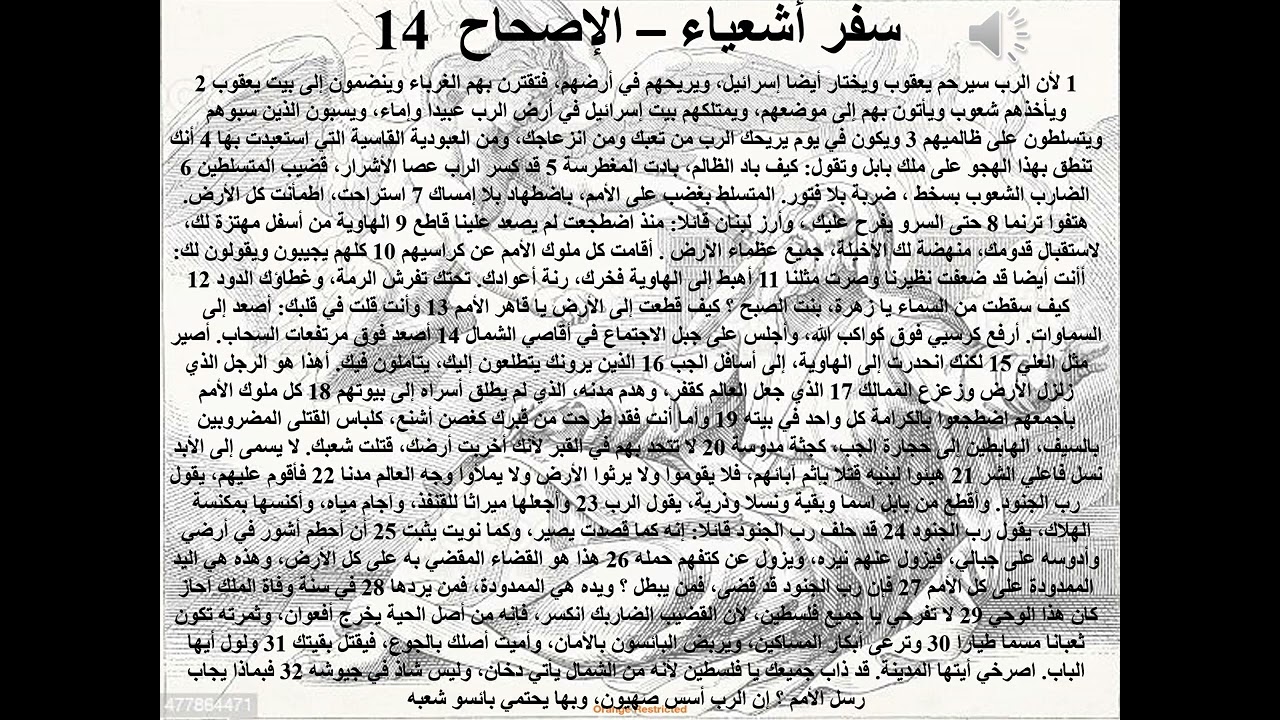 14- تبسيط سفر أشعياء - الإصحاح 14 - ابونا لوقا ماهر