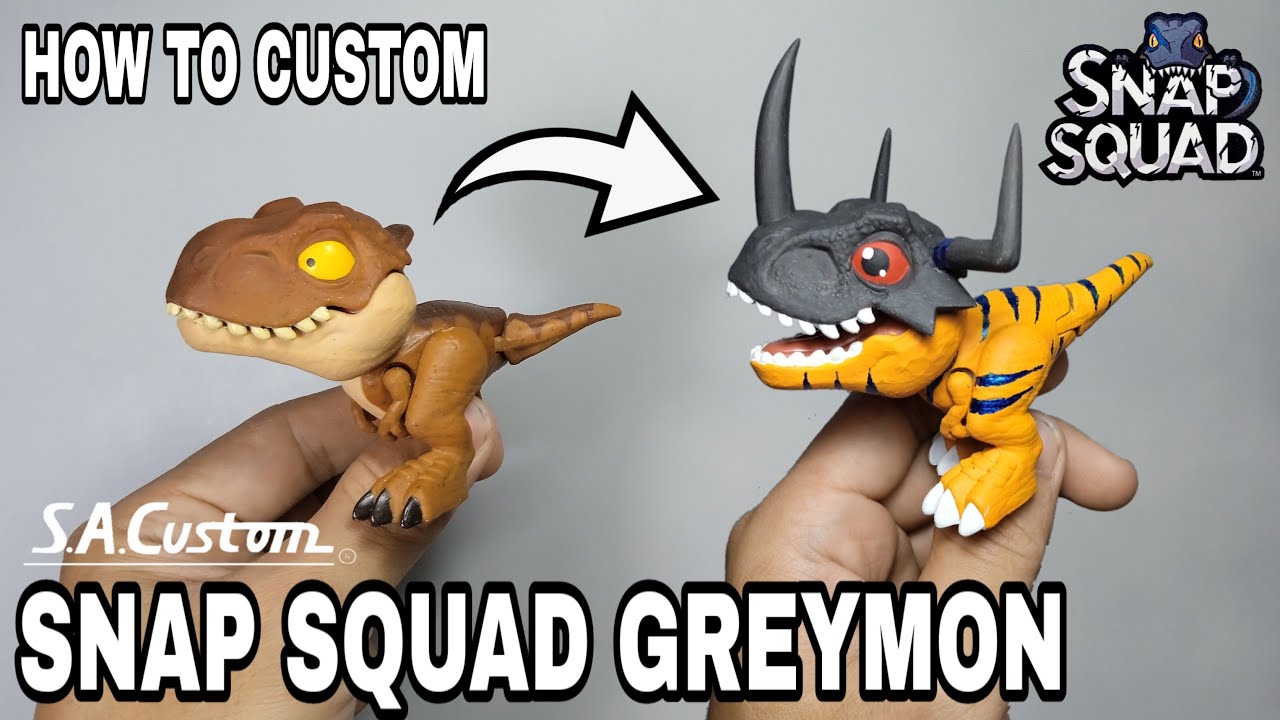 [ HOW TO MAKE ] SNAP SQUAD GREYMON | Digimon - Toys Custom #snapsquad #mattel