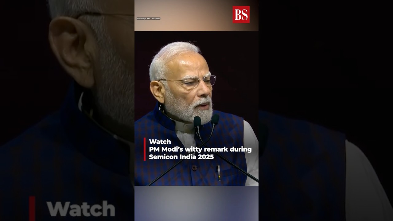 Watch PM Modi&rsquo;s witty remark during Semicon India 2025 #semiconindia #viralvideo #viral