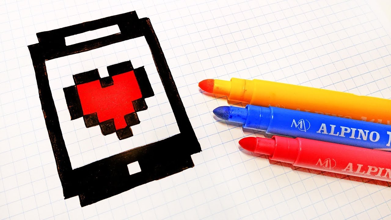 Handmade Pixel Art - How To Draw an Iphone #pixelart