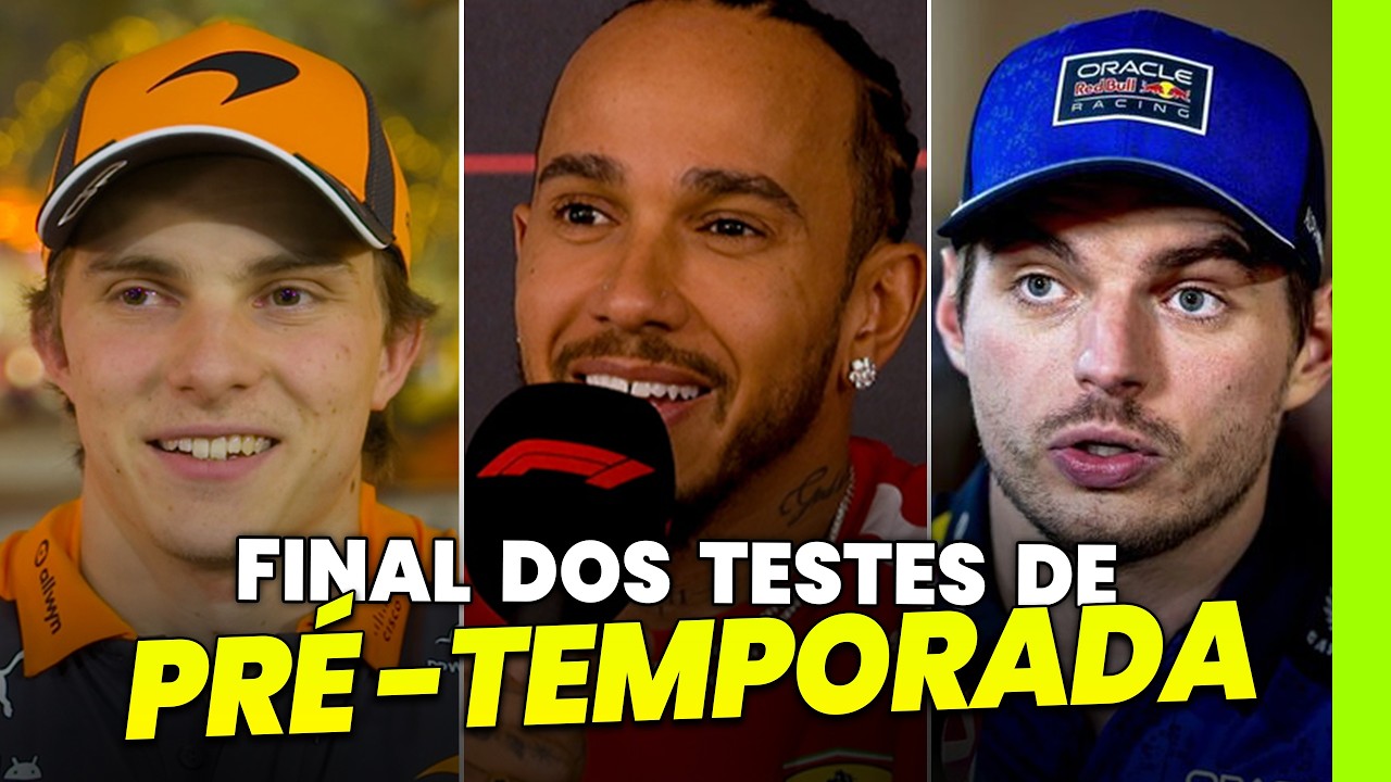 pilotos reagem ao final dos testes de pré-temporada