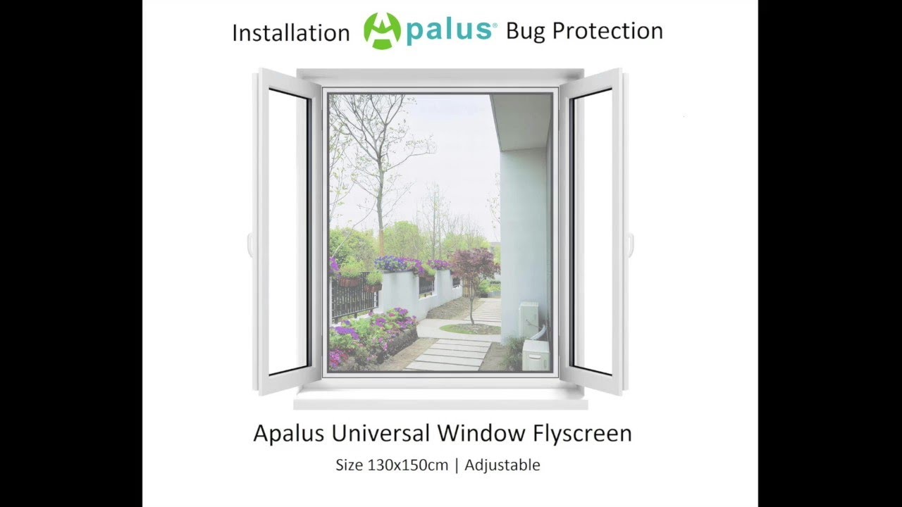 Apalus Universal Window Transparent Fly Screen 130x150 (Amazon Bestseller)
