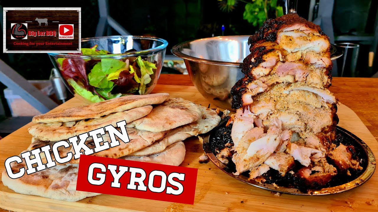 How to make Chicken Gyros with homemade flat breads on the Kamado kettle Joe