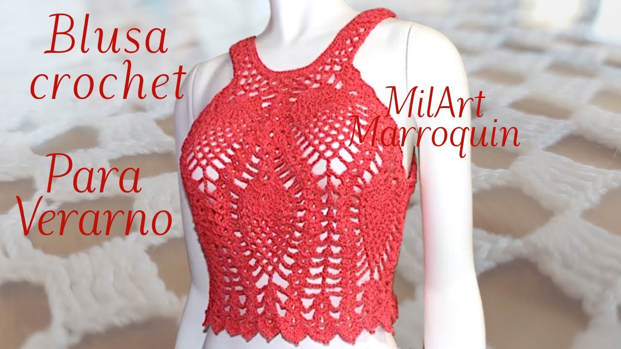 Blusa Crochet  para Verano paso a paso (cc)