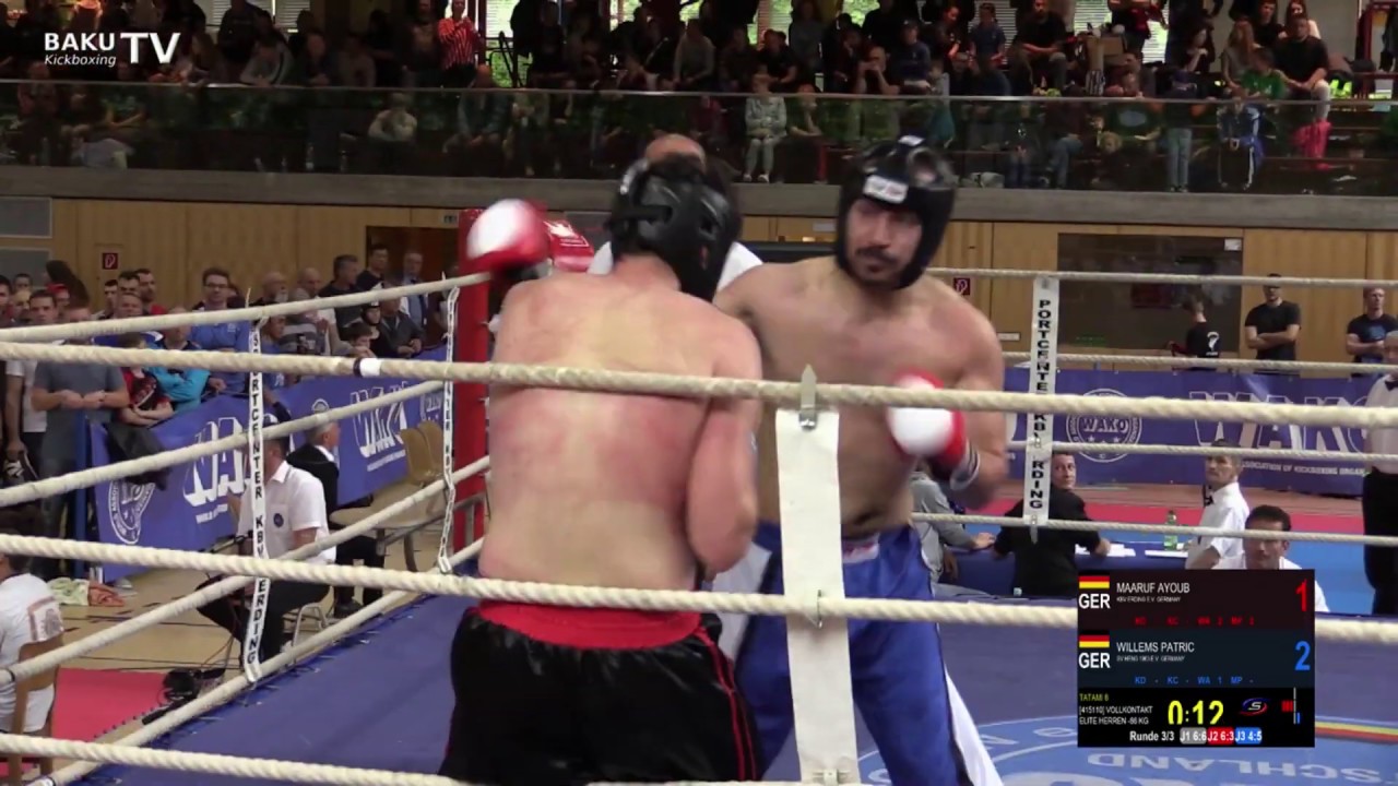 Bayerische Meisterschaft 2019 - Vollkontakt ELITE Herren -86 kg Ayoub Maaruf vs Patric Willems
