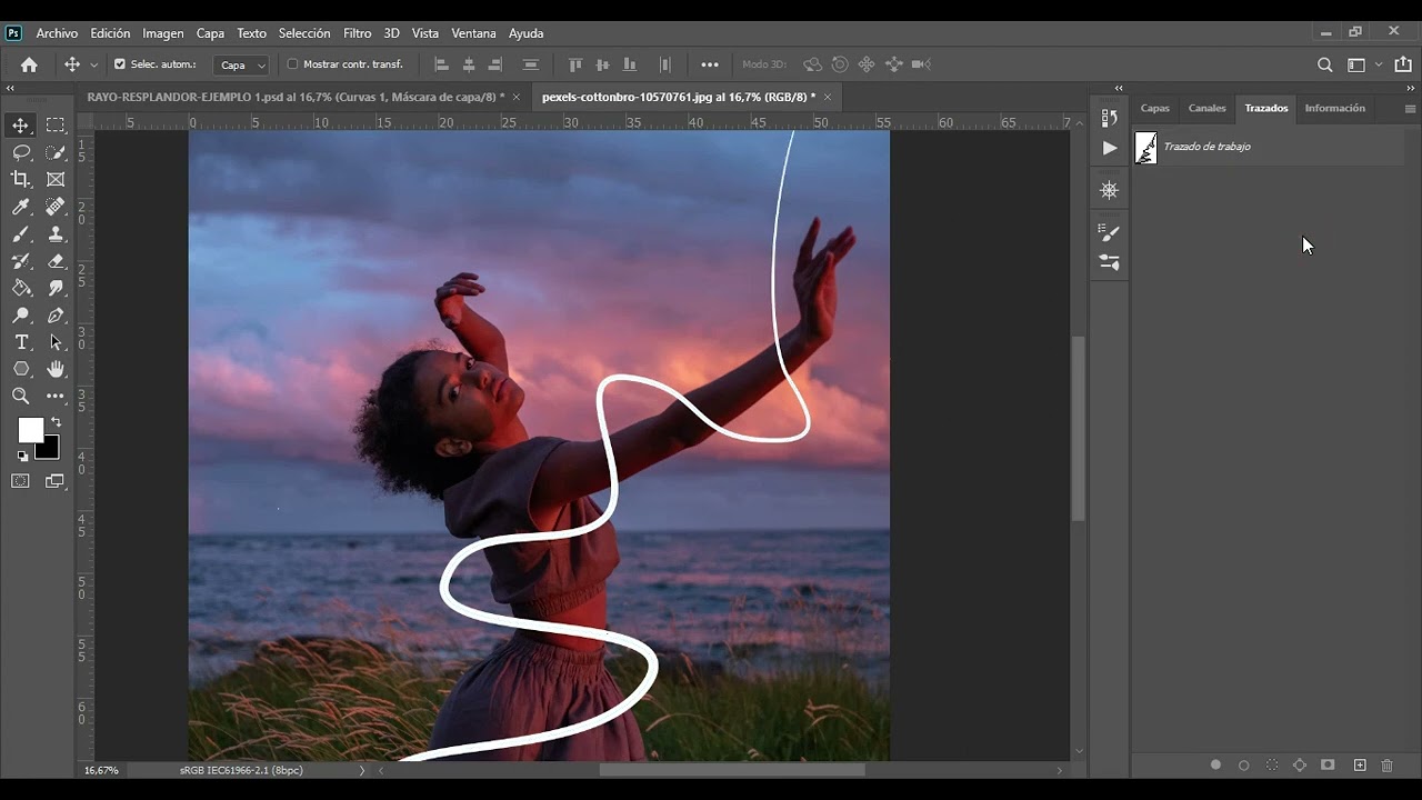TUTORIAL RAYO DE LUZ- Adobe Photoshop