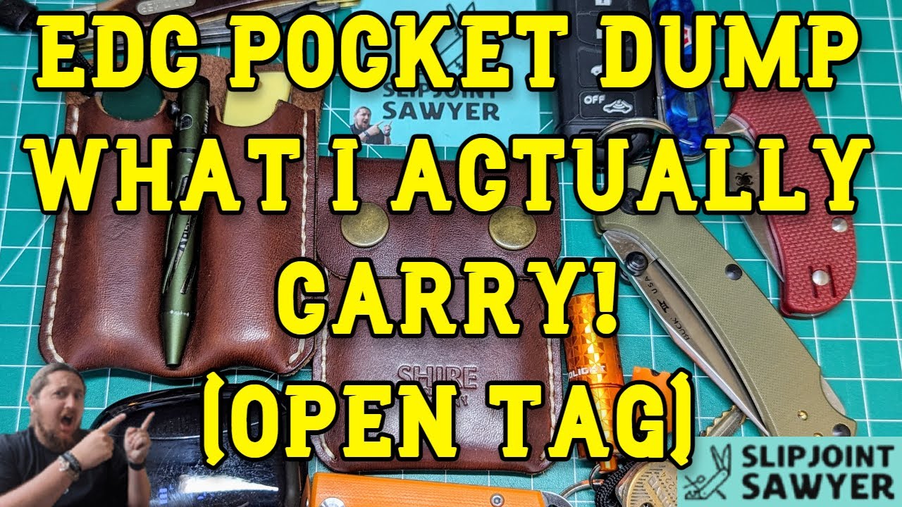 EDC Pocket Dump - What Pocket Knives & Gear I Actually Carry! (Open Tag)