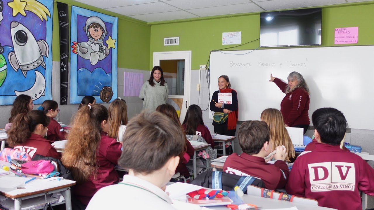 El Colegio Leonardo Da Vinci se asoció a la ADASIM y recibió a dos docentes de Italia