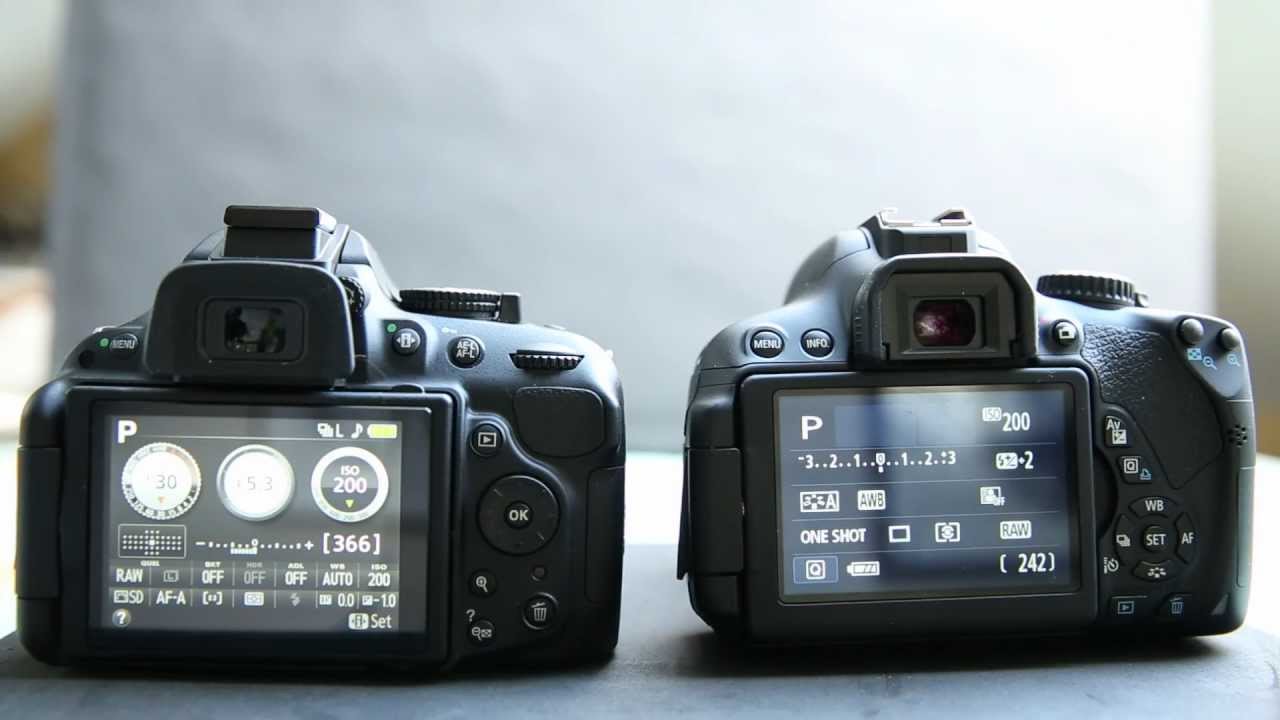 Nikon D5200 vs Canon T4i (650D) - Cameras Compared Part I