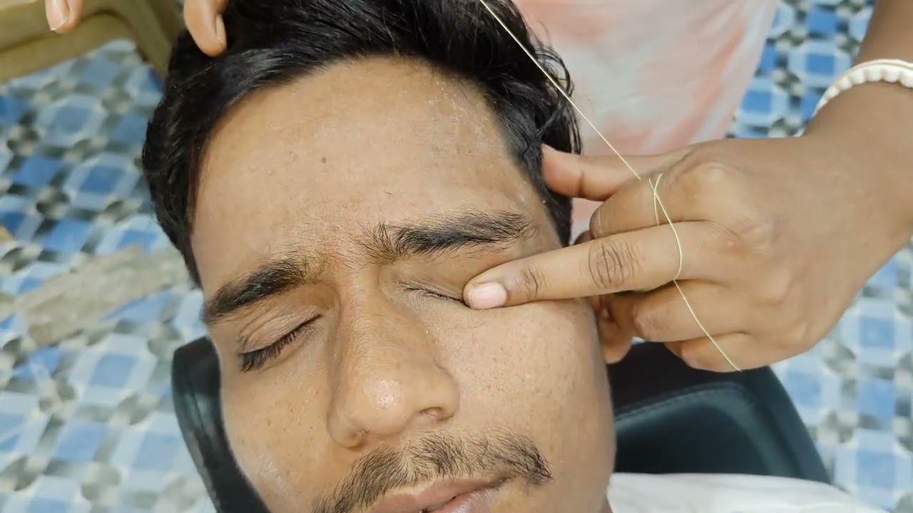 Boys Get PERFECT Eyebrow Threading by a Lady Barber? 🧵