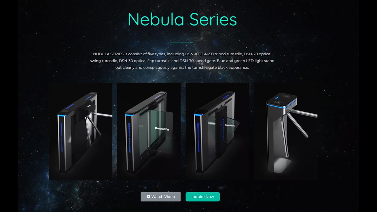Daosafe Nebula Series Turnstile Gate Demo